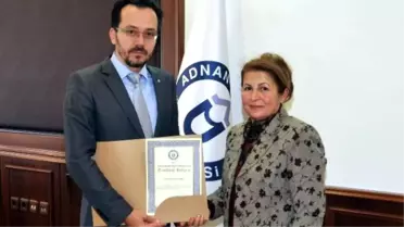 ADÜ Hastanesi Bağışçısını Onurlandırdı