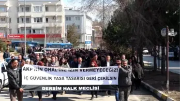 Tunceli'de İç Güvenlik Paketi Protestosu