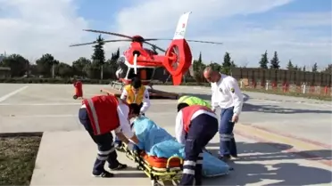 Düşerek Yaralanan 82'lik Dedeye Hava Ambulansı