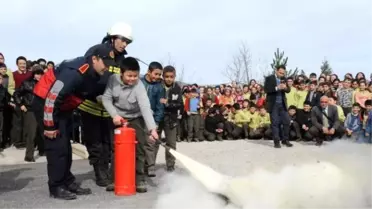 Yavuz Sultan Selim Ortaokulu Öğrencilerine Yangın Eğitimi