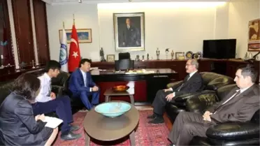 Kırgız Cumhuriyeti Ankara Büyükelçisinden Başkan Büyükerşen'e Ziyaret