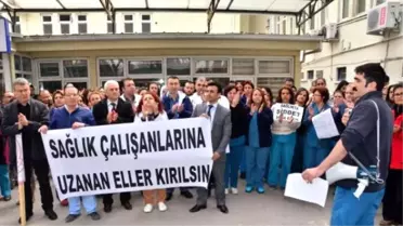 Manisa'da Sağlık Çalışanlarından Şiddete Karşı Protesto