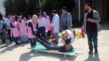 Bilecik'teki Fabrikada Yangın Tatbikatı