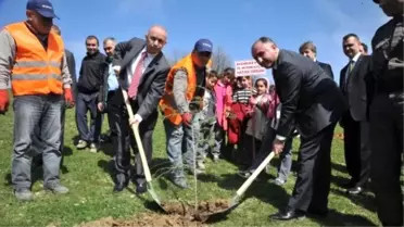 Protokol Mensupları Öğrencilerle Birlikte Fidan Dikti