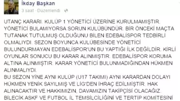 Bilecik Edebali Spor Vezirhan Spor Maçının Tekrar Oynanacak