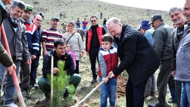 Ürgüp'te 8 Bin Fidan Toprakla Buluşturuldu