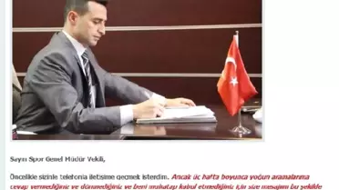 Kaymakamı'ndan Spor Genel Müdür Vekili'ne: Padişah Mısın?