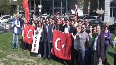Sözde 'Ermeni Soykırımı' Tasarısının Görüşüldüğü AP Binası Önünde Türklerden Protesto