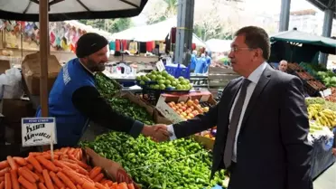 Başkan Çetin Pazar Esnafını Ziyaret Etti