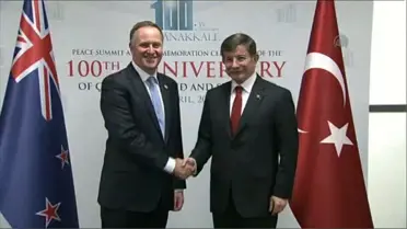 Davutoğlu ile Yeni Zelanda Başbakanı Key'den Ortak Basın Toplantısı