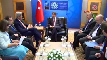 Antalya - Davutoğlu ve ABD Dışişleri Bakanı Kerry Başbaşa Görüştü