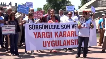 Antalya Belediye İşçilerinden 'Sürgün' Eylemi