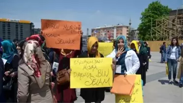 Erzurum'da Mursi'ye Destek Mitingi
