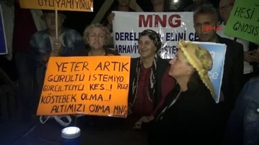 Arhavi?de Kavak Hes'e Gece Çalışma İznine Gece Protestosu
