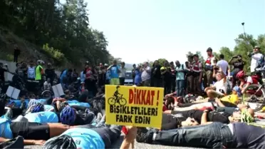 Marmaris'te Fransız Bisikletçinin Ölümüne Protesto