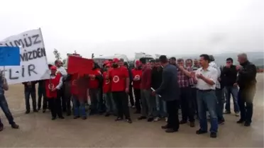 Sançim Çimento Fabrikası Çalışanlarından Eylem