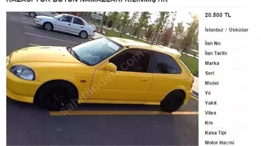 Sahibinden tüm namazları kılınmış satılık Honda !