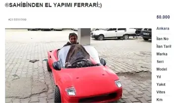Sahibinden satılık mini Ferrari