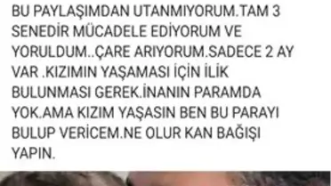 Kızı İçin Bulunacak İliğin Sahibine 20 Bin TL Verecek