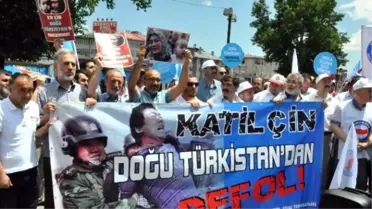 Sivas'ta Memur-Sen Üyeleri Çin'i Protesto Etti