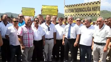 Kemer'de Korsan Taşımacılık Eylemi