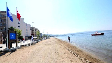 Çanakkale'deki Barış Plajı'na Mavi Bayrak