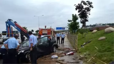 Takla Atan Araçtan Yara Almadan Kurtuldu