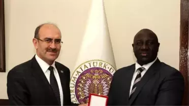 Gambiya Cumhuriyeti Ankara Büyükelçisi Momodou Badjie'den Atatürk Üniversitesine Ziyaret