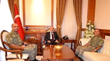 Malatya Valisi Kamçı, Tuğgeneral Özcan'ı Kabul Etti