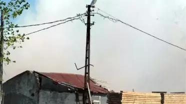 Kereste Deposunda Yangın