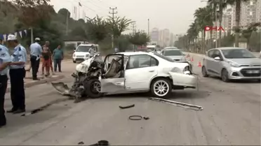 Adana Otomobilden Fırlayan Sürücü Yoldan Geçen Aracın Altında Kaldı