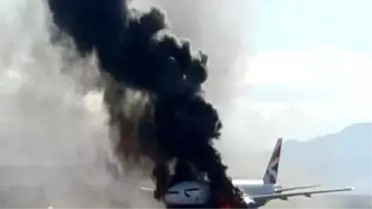 British Airways Uçağı Las Vegas'ta Yandı, 14 Kişi Yaralandı!