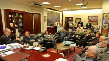 Emekli Amirallerden Başkan Büyükerşen'e Ziyaret