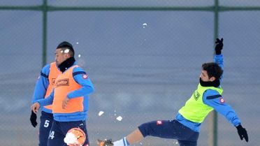 BB Erzurumspor, Karlı Zeminde Antrenman Yaptı