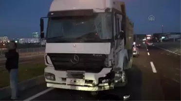 Tekirdağ'da Kamyon Sürücüsü Kazayı Refüje Çıkarak Önledi