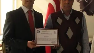 Ağın Kaymakamı'ndan Feribot Kaptanına Teşekkür Belgesi