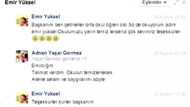 Küçük Emir Okulunun Temizlenmesi İçin Facebook'tan Sesini Duyurdu