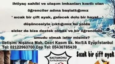 Kaskon Gençlik Kolları 'Sıcak Bir Çift Ayak, Gelecek Dolu Bir Hayat' Kampanya Başlattı