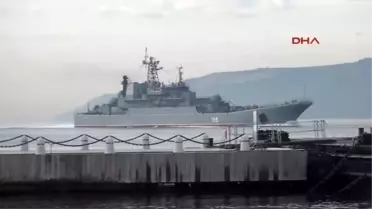 Çanakkale Rus Savaş Gemisi Çanakkale Boğazı'ndan Geçti