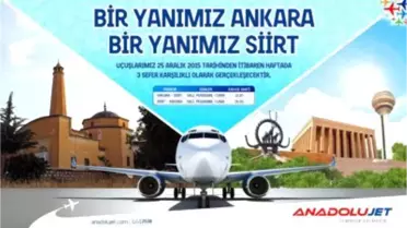 Anadolujet, Ankara-Siirt Uçuşlarını Başlattı
