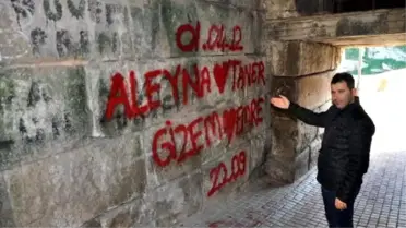Writings, Sprayed Shapes On Historical Castle's Wall Stirs Debate