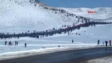 Kahramanmaraş Sarıkamış Şehitleri 2 Bin 100 Metrede 150 Metrelik Türk Bayrağıyla Anıldı