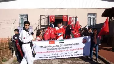 Dünya Tekvando Federasyonu, Konteyner Kentine Malzeme Dağıttı