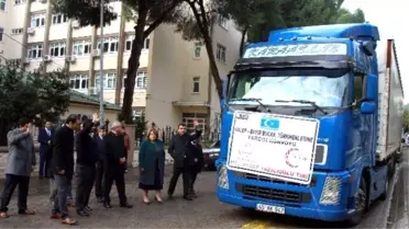 Vali Recep Yazıcıoğlu Tır'ı Türmekler İçin Yola Çıktı