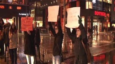 Women Protest Sexual Assault Against University Student At Lively Istanbul Street