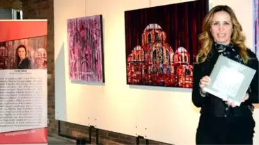 Ressam Pınar Çimen, Harabeye Dönen Kervansarayların Feryadını Tuvale Aktardı