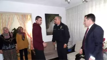 Çan Kaymakamı Kakillioğlu Gazi Polis Adem Orta'yı Ziyaret Etti