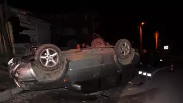İstinat Duvarına Çarpan Cip Takla Attı: 3 Yaralı