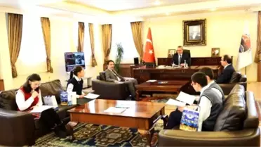 Vali Deniz, 'Dünya Su Günü' Yarışmalarında Dereceye Giren Öğrencileri Kabul Etti