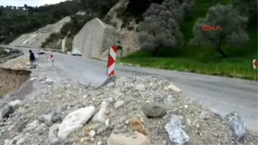 Aydın Yoldaki Çökme Sürücüleri Tedirgin Ediyor